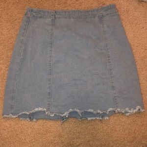 Blue jean mini skirt